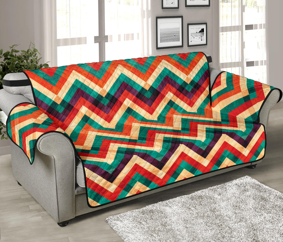 zigzag  chevron colorful pattern Sofa Cover Protector