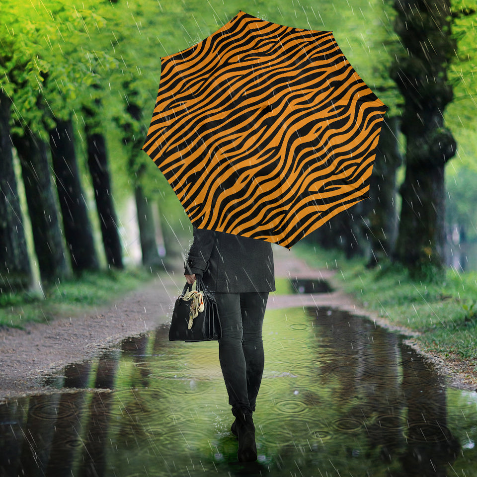 Bengal Tigers Skin Print Pattern Background Umbrella