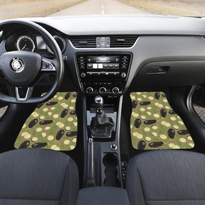 Eggplant Pattern Print Design 02 Front Car Mats