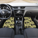 Eggplant Pattern Print Design 02 Front Car Mats