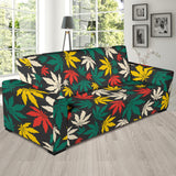 Canabis Marijuana Weed Pattern Print Design 02 Sofa Slipcover