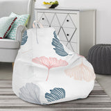 Black Gray Cream Coral Ginkgo Leaves Pattern Bean Bag Cover