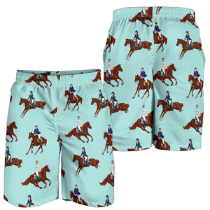 Horses Running Horses Rider Pattern Men Shorts