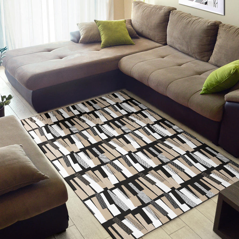 Piano Pattern Print Design 04 Area Rug