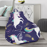 Hand Drawn Cute Unicorn Star Planet Bean Bag Cover