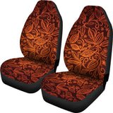 Cocoa Beans Tribal Polynesian Pattern Universal Fit Car Seat Covers