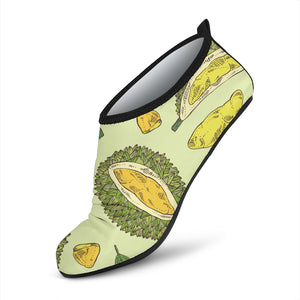 Durian Leaves Pattern Background Aqua Shoes