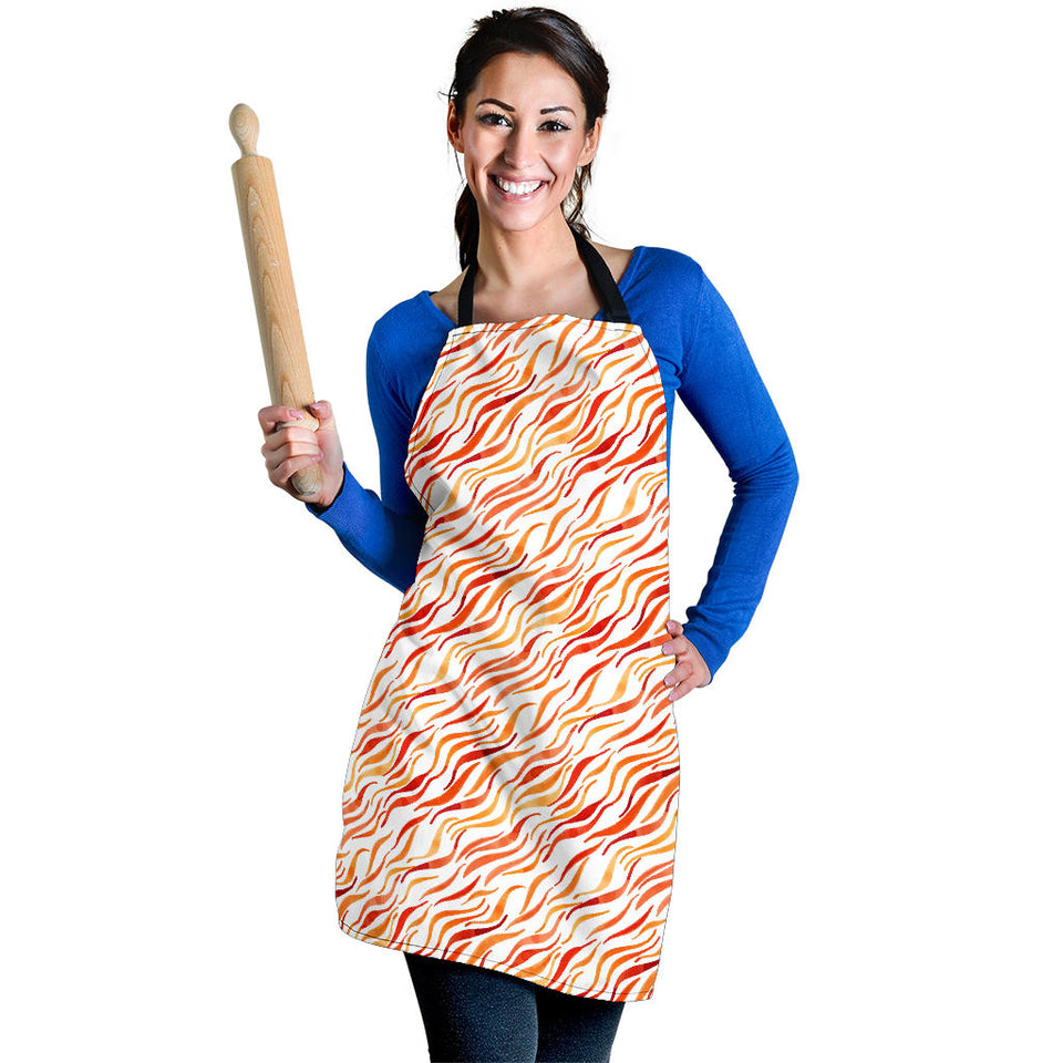 Fire Flame Watercolor Pattern Adjustable Apron