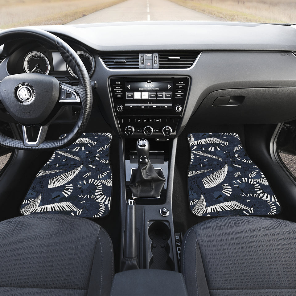 Piano Pattern Print Design 02 Front and Back Car Mats