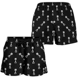 Engine Piston Black Theme Pattern Print Design 03 Women Shorts