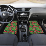 Watermelons Tropical Palm Leaves Pattern Background Front Car Mats