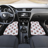 Cute Pug Hat Rabbit Costume Pattern Front Car Mats