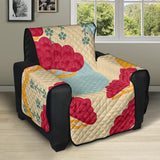 Red Bonsai gray sun japanese pattern Recliner Cover Protector