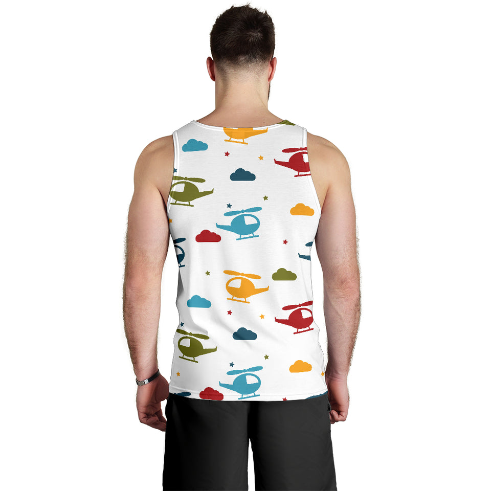 Colorful helicopter pattern Men Tank Top