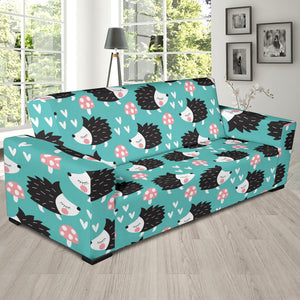 Hedgehog Pattern Print Design 03 Sofa Slipcover
