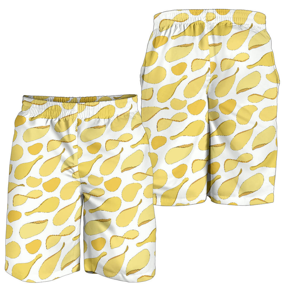 Potato Chips Pattern Print Design 02 Men Shorts