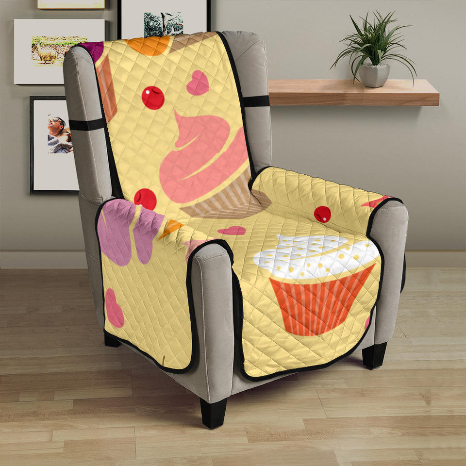 cake cupcake heart cherry pattern Chair Cover Protector