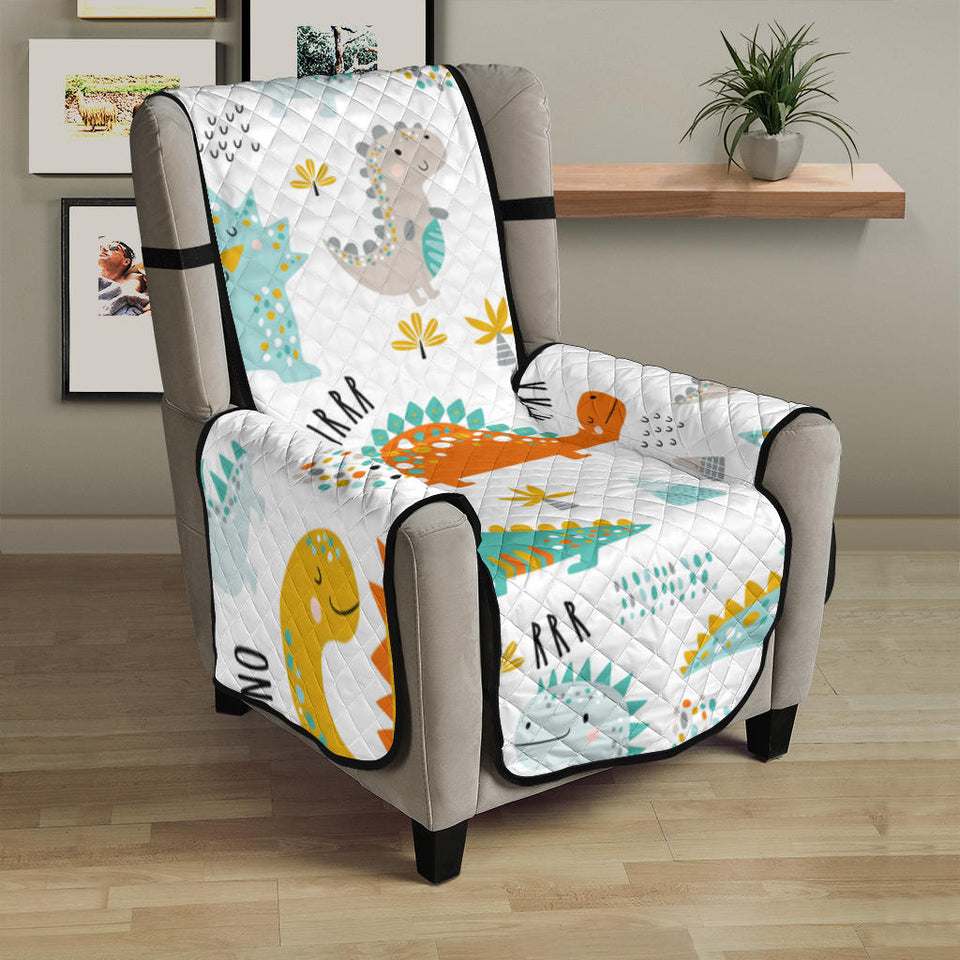 Cute funny kids dinosaurs pattern Chair Cover Protector