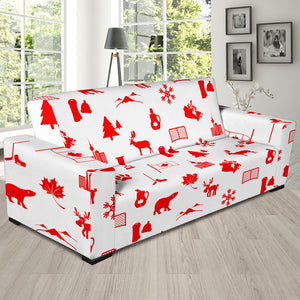 Canada Pattern Print Design 04 Sofa Slipcover