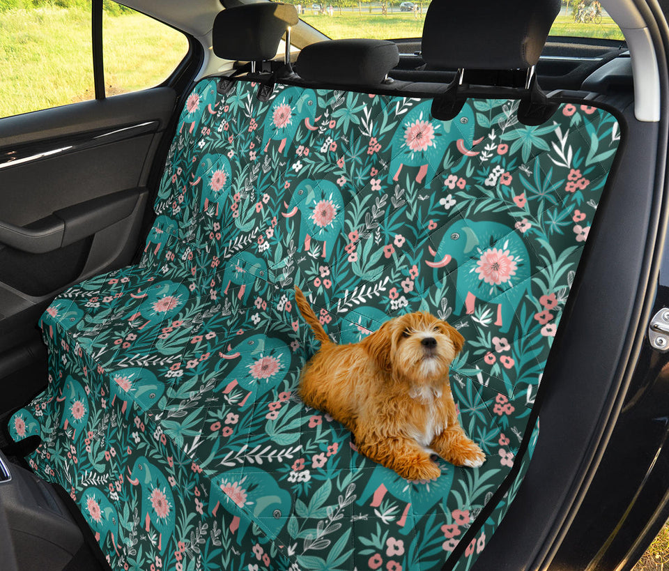 Elephants Jungle Pattern Dog Car Seat Covers