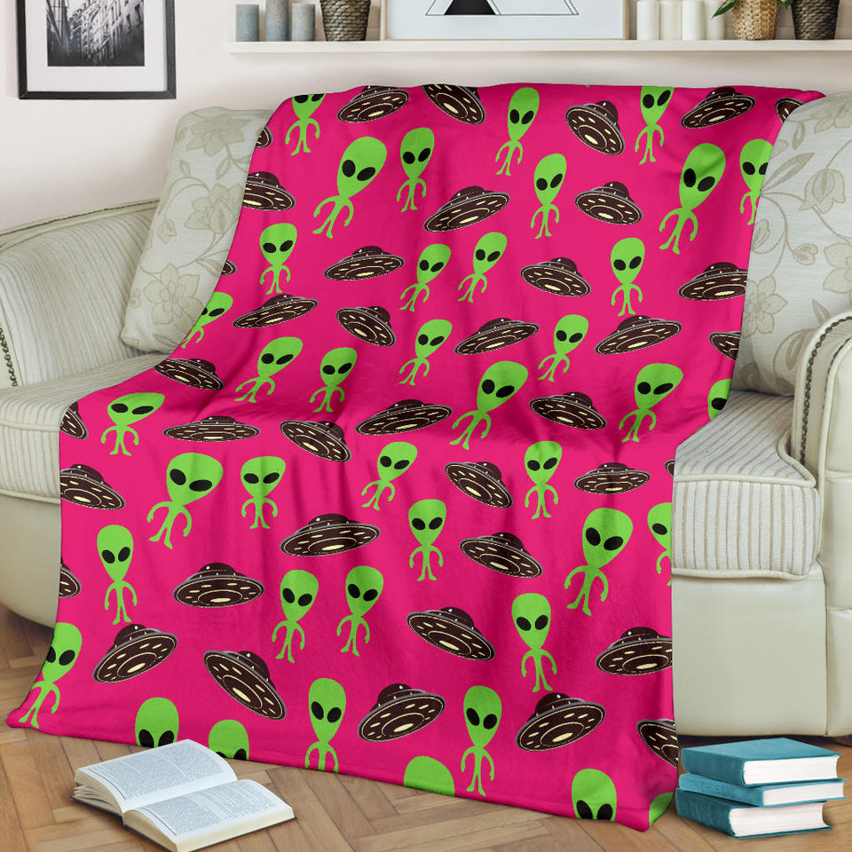 Alien Pattern Print Design 03 Premium Blanket
