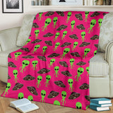 Alien Pattern Print Design 03 Premium Blanket