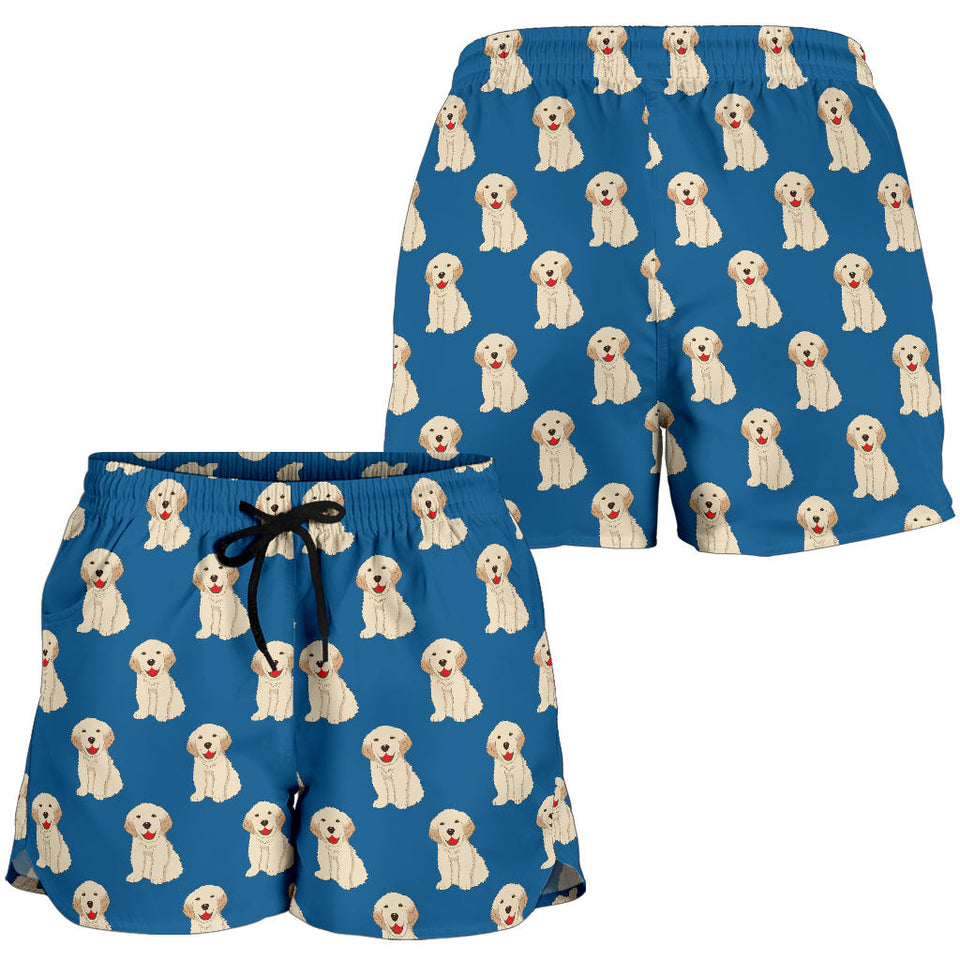 Golden Retriever Pattern Print Design 03 Women Shorts