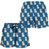 Golden Retriever Pattern Print Design 03 Women Shorts