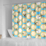 Bee Honeycomb Pattern Shower Curtain Fulfilled In US