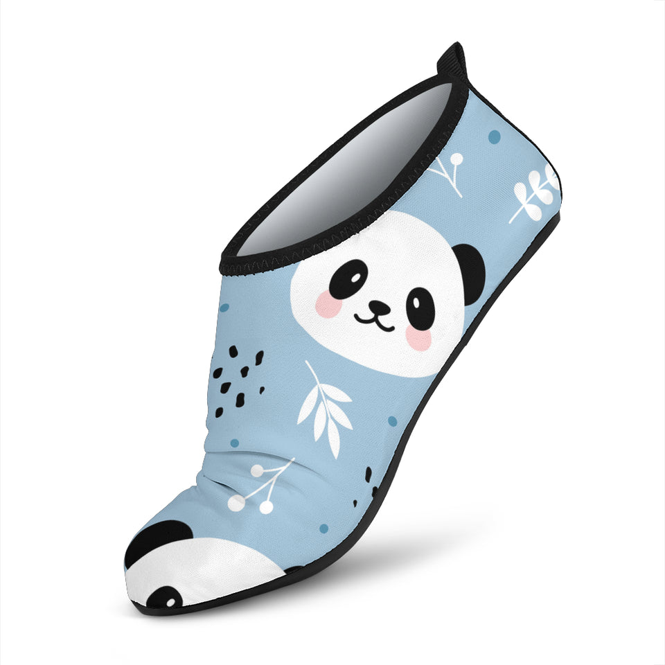 Cute Panda Pattern Aqua Shoes