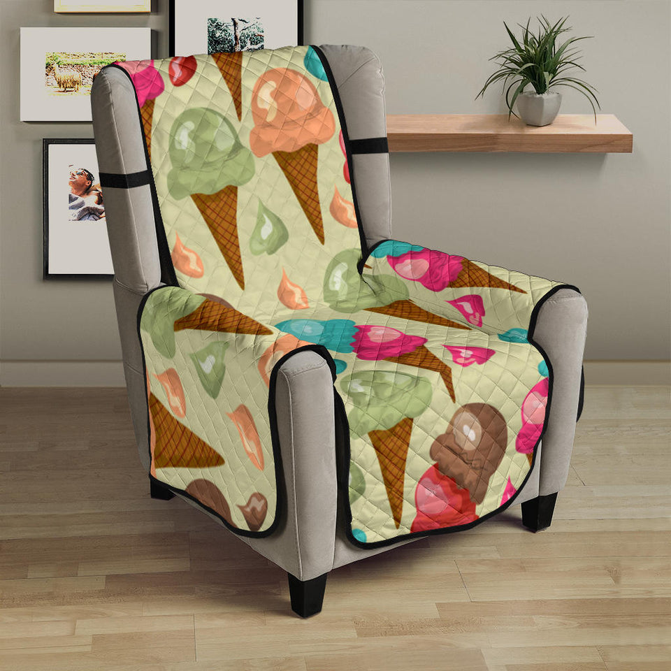 Colorful ice cream pattern Chair Cover Protector