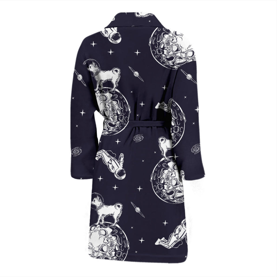 Chihuahua Space Helmet Astronaut Pattern Men'S Bathrobe