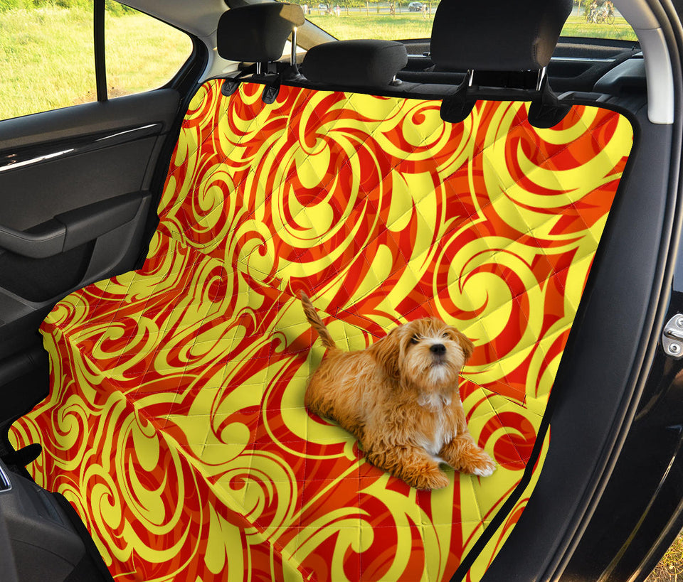 Fire Flame Design Pattern Dog Car Seat Covers