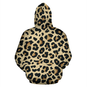 Leopard Print Design Pattern Zip Up Hoodie