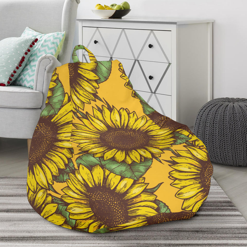 Sunflower Pattern Bean Bag Cover