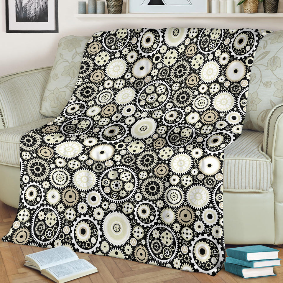 Gear Pattern Print Design 02 Premium Blanket