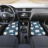 Polar Bear Mother Her Child Pattern Front And Back Car Mats