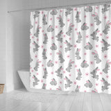 Watercolor Cute Rabbit Pattern Shower Curtain Fulfilled In US