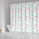 Clock Time Pattern Blackground Shower Curtain Fulfilled In US