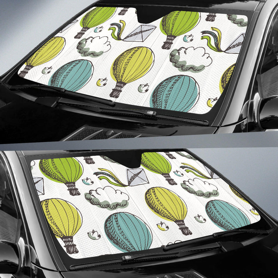 Hot Air Balloon Bird Cloud Pattern Car Sun Shade