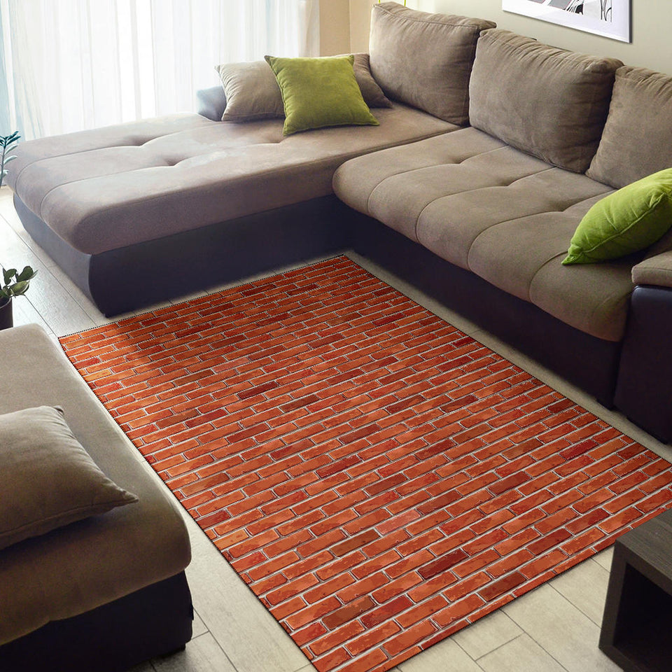 Brick Printed Pattern Print Design 03 Area Rug
