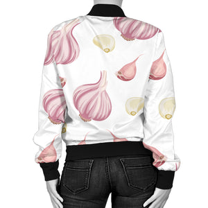 Garlic Pattern Women'S Bomber Jacket