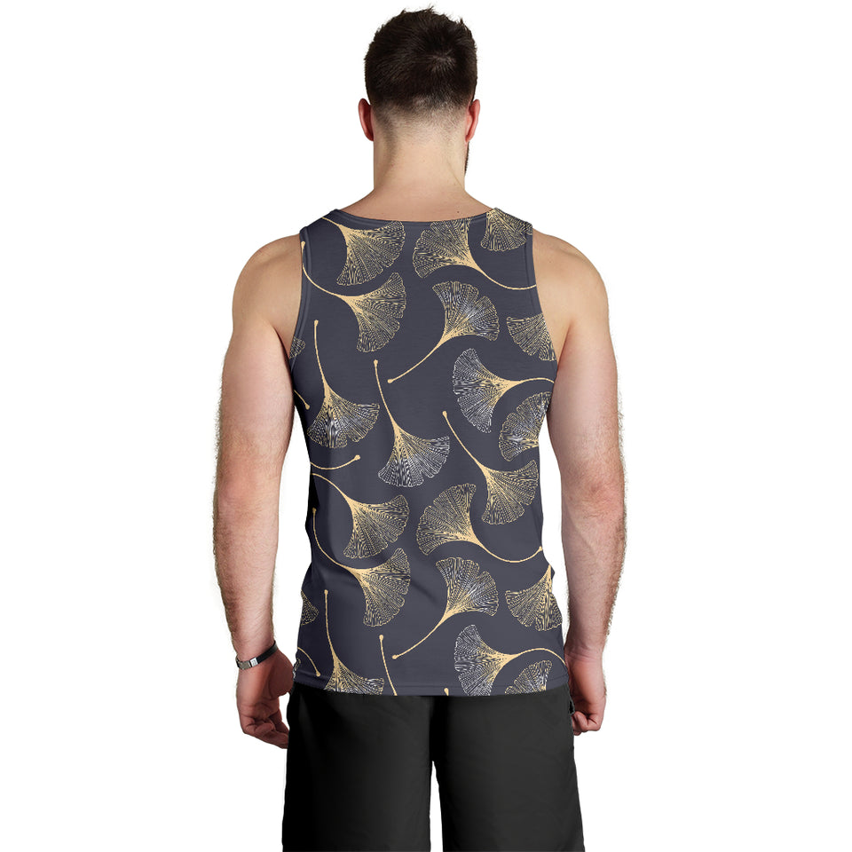 Gold ginkgo leaves Men Tank Top
