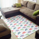 Hippopotamus Pattern Print Design 03 Area Rug