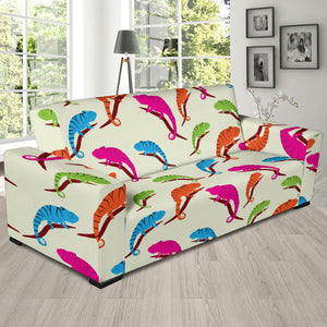 Colorful Chameleon Lizard Pattern Sofa Slipcover