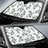 Peacock Feather Pattern Car Sun Shade