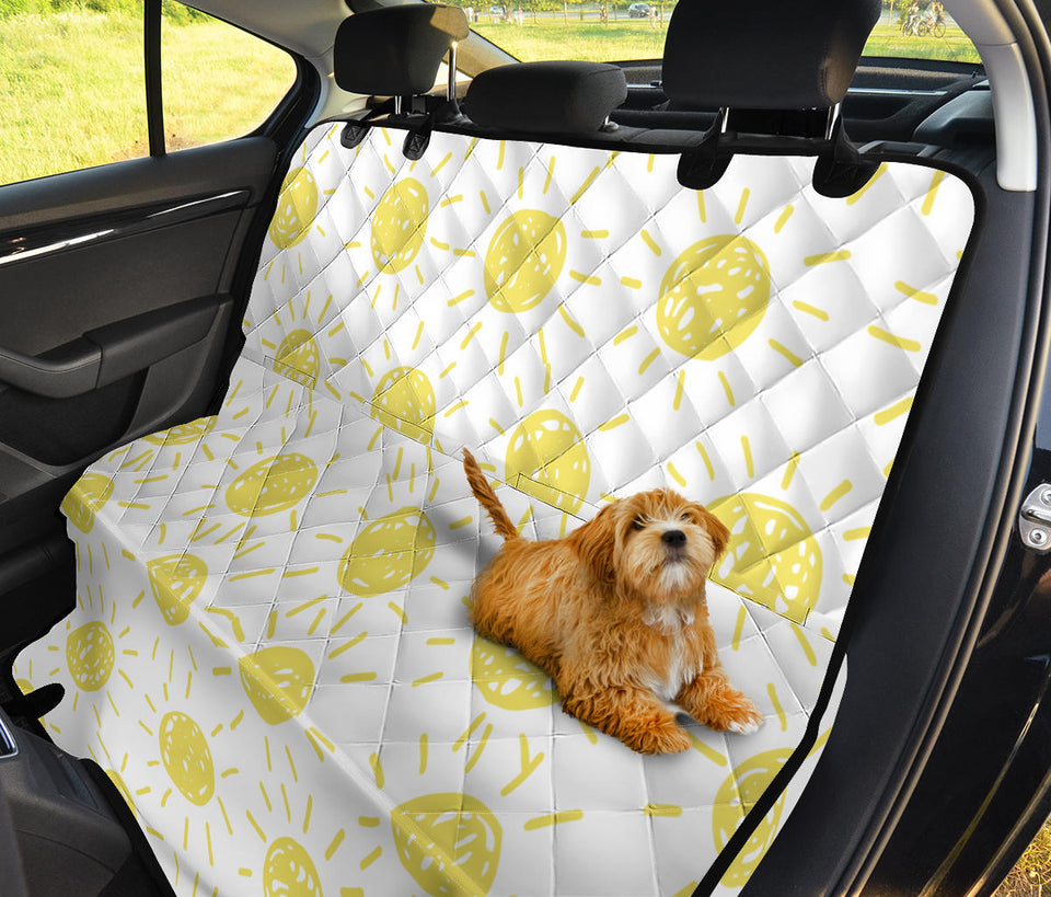 Hand Drawn Sun Pattern Dog Car Seat Covers