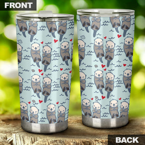 Lovely Sea Otter Pattern Tumbler