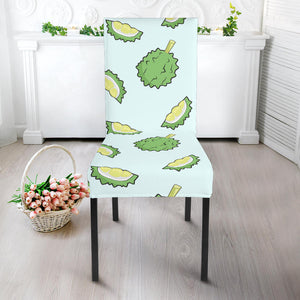 Durian Pattern Blue Background Dining Chair Slipcover
