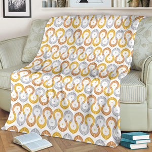 Horseshoes Pattern Print Design 03 Premium Blanket